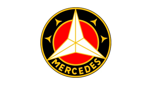 Mercedes logo from 1916: the star in a wide ring with four small stars