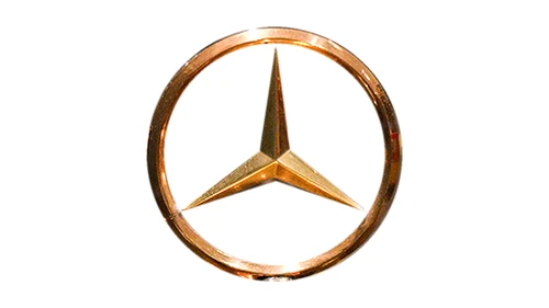 Mercedes star in a ring, 1921, the shape the logo still uses